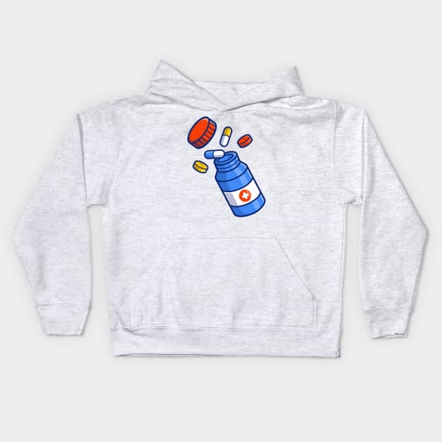 Jar With Pills And Tablets Kids Hoodie by Catalyst Labs